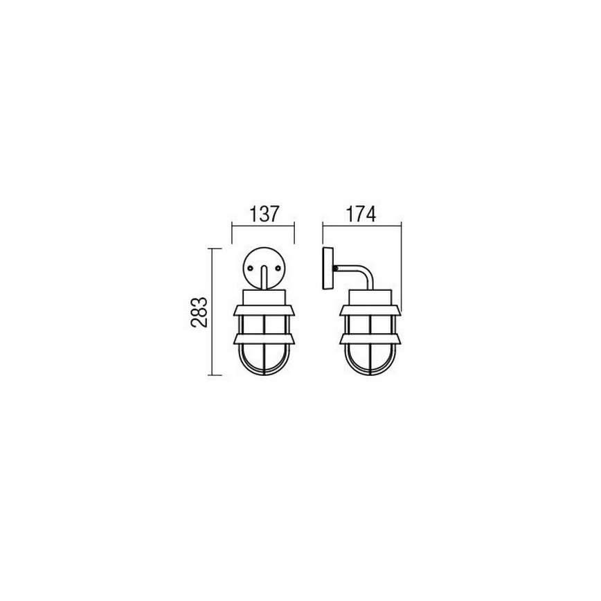 Redo 9498 - Outdoor-Wandleuchte CLAUT 1xE27/42W/230V IP44 anthrazit