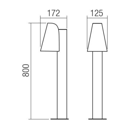 Redo 9532 - Aussenlampe ALVAR 1xGU10/35W/230V IP44