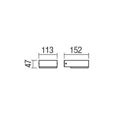 Redo 9560 - LED-Wandleuchte für den Außenbereich CUBE LED/7W/230V 3000K IP54 anthrazit