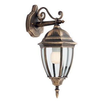 Redo 9605 - Outdoor-Wandleuchte SEVILLA 1xE27/42W/230V IP44 golden/Patina