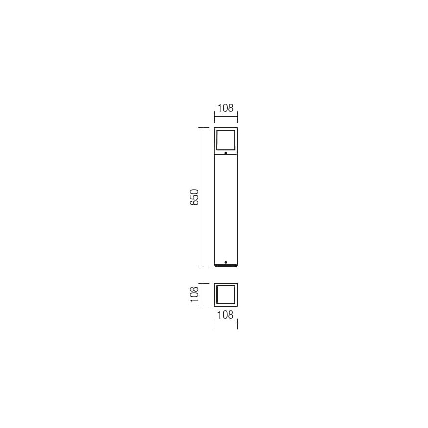 Redo 9644 - Außenleuchte BRICK 1xE27/23W/230V IP54