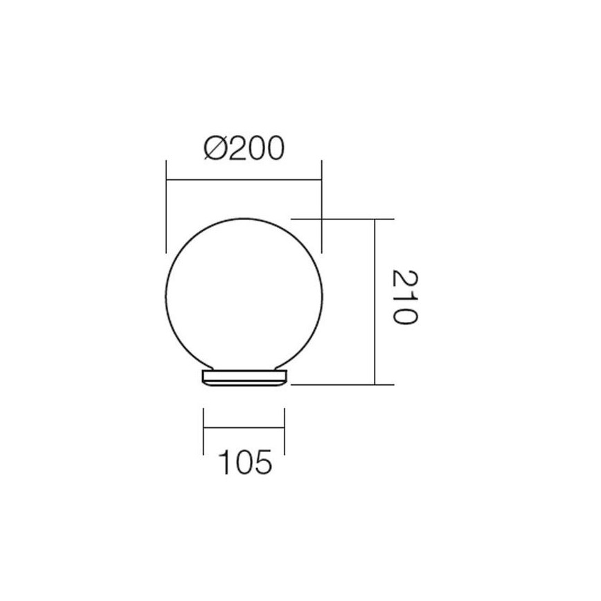 Redo 9760 - Ersatzlampenschirm für Outdoor-Leuchte SFERA d 20 cm IP44 braun