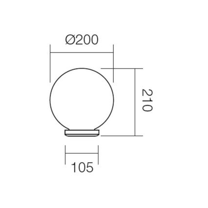 Redo 9761 - Ersatzschirm für die Außenleuchte SFERA Ø 20 cm IP44 weiß