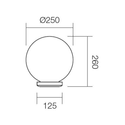 Redo 9770 - Ersatz-Lampenschirm SFERA d 25 cm IP44 braun