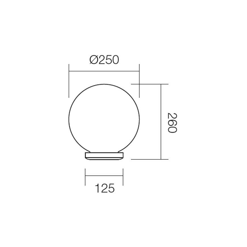 Redo 9770 - Ersatzschirm für die Außenleuchte SFERA Ø 25 cm IP44 Braun
