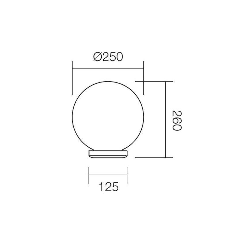 Redo 9771 - Ersatzschirm für Außenleuchte SFERA Ø 25 cm IP44 Weiß