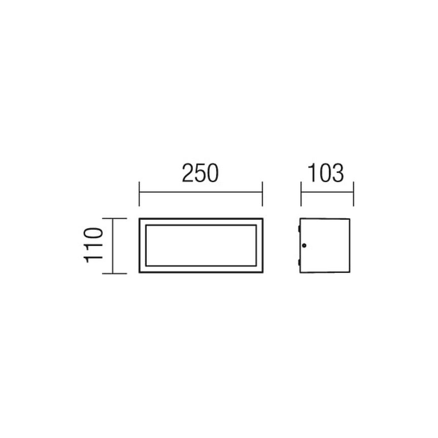 Redo 9896 - Außenwandleuchte BRICK 1xE27/23W/230V IP54 grauRedo 9896 - Außenwandleuchte BRICK 1xE27/23W/230V IP54 grau