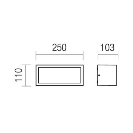 Redo 9898 - Außenwandleuchte BRICK 1xE27/23W/230V IP54