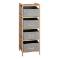 Regal mit Aufbewahrungsboxen REG 83x28 cm beige