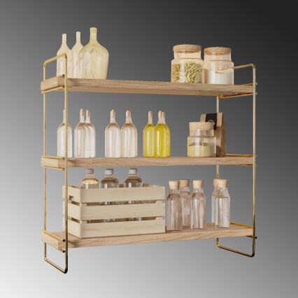 Regal-Organizer 45x40 cm golden/braun