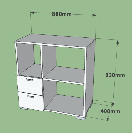 Regalteil ECE 83x80 cm weiß