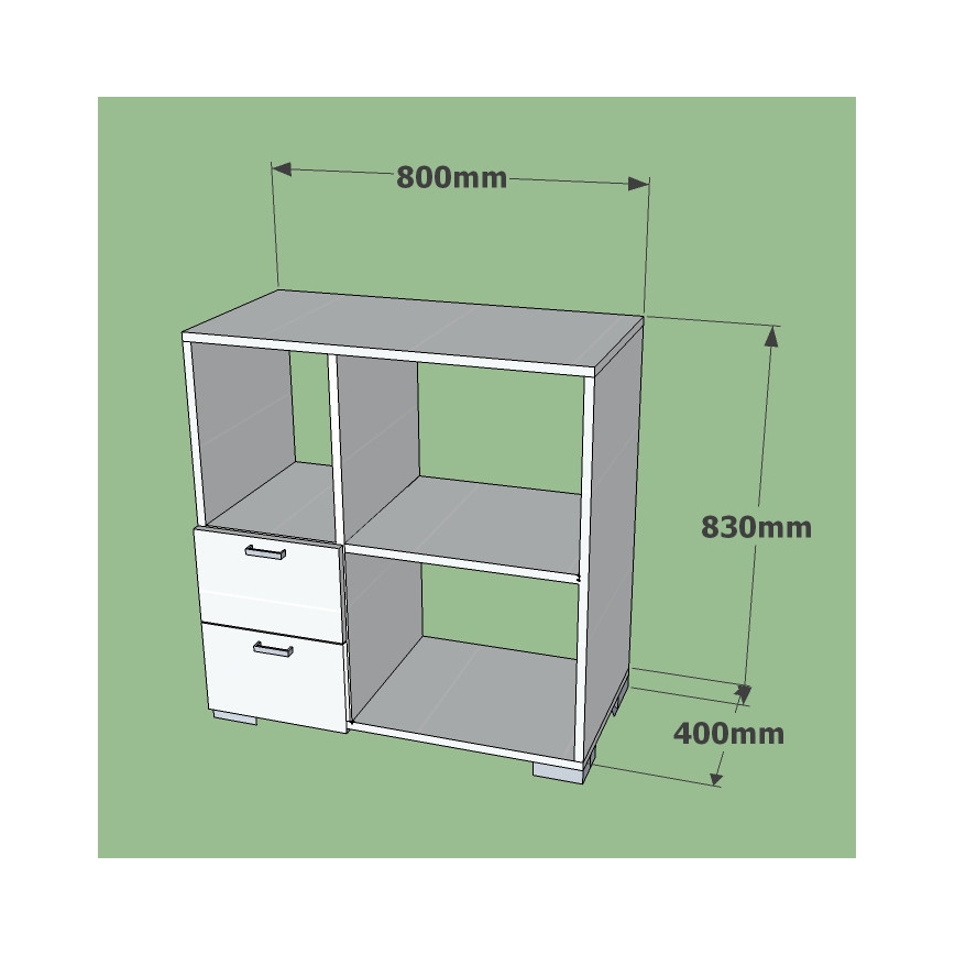 Regalteil ECE 83x80 cm weiß