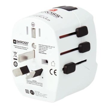 Reiseadapter PRO Light USB AC45PD - weltweit, UK+USA+AUS/CN USB A+C 45 W