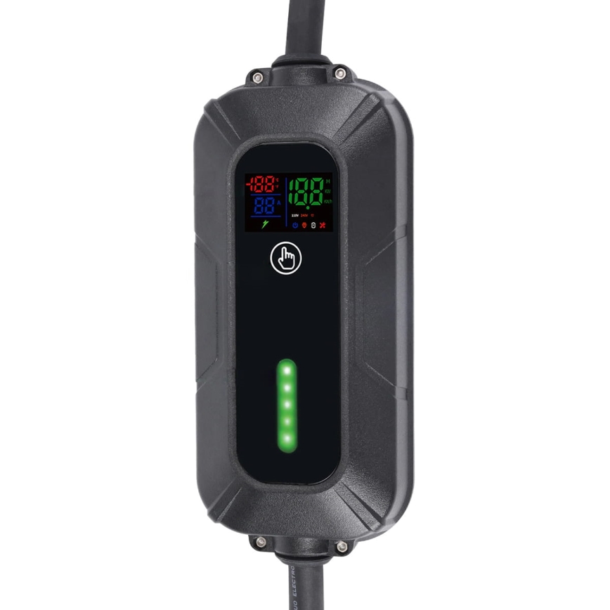 Reiseladestation für Elektroautos EV/PHEV AC Typ 2 16A/380V 11kW IP55 5m + Adapter 230V 3,7kW + Behälter