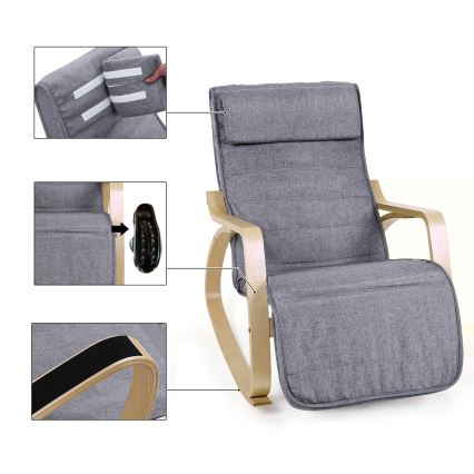 RESTLY Schaukelstuhl, grau