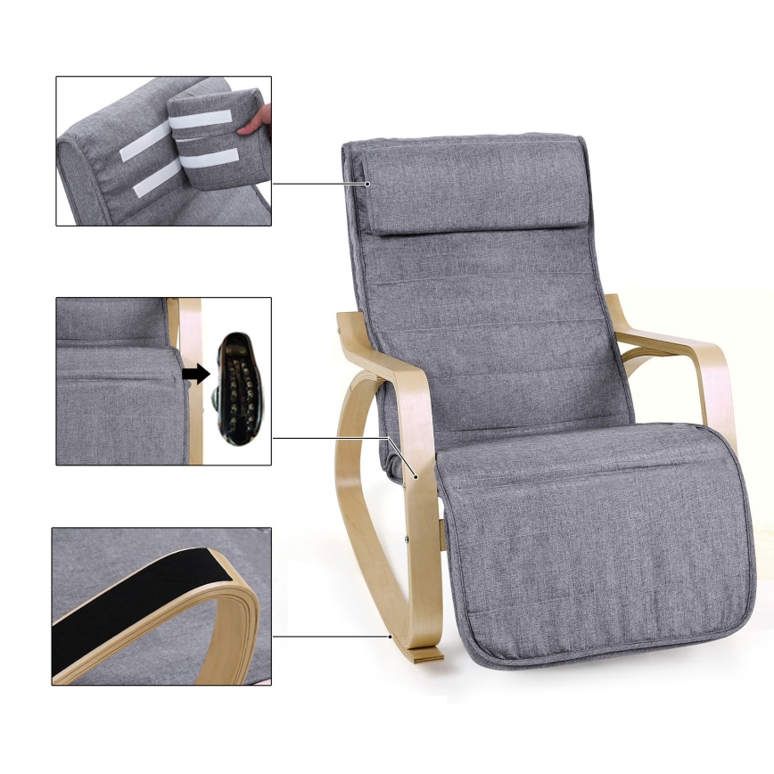 RESTLY Schaukelstuhl, grau