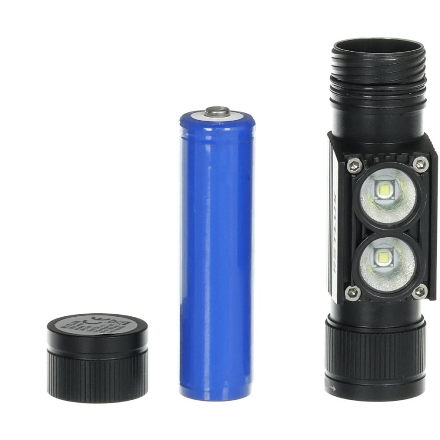 Aufladbare LED-Aluminium-Stirnlampe LED/2600 mAh IP66