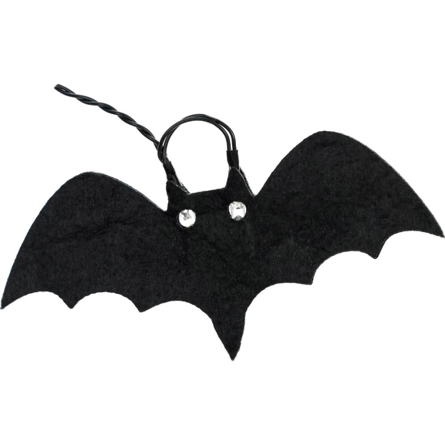 Dekorative LED-Kette HALLOWEEN 10xLED/2xAA/warmweiβ 1,3m Fledermäuse