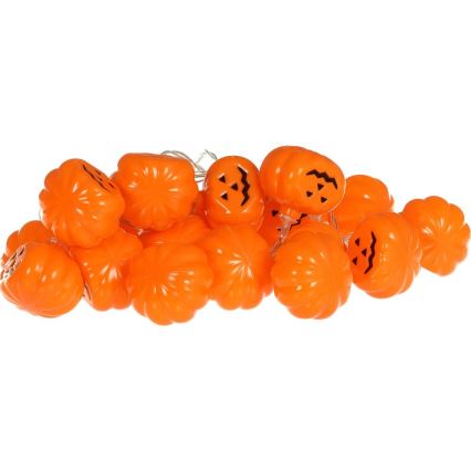 Dekorative LED-Kette HALLOWEEN 20xLED/3xAA/warmweiβ 3,3m Kürbisse