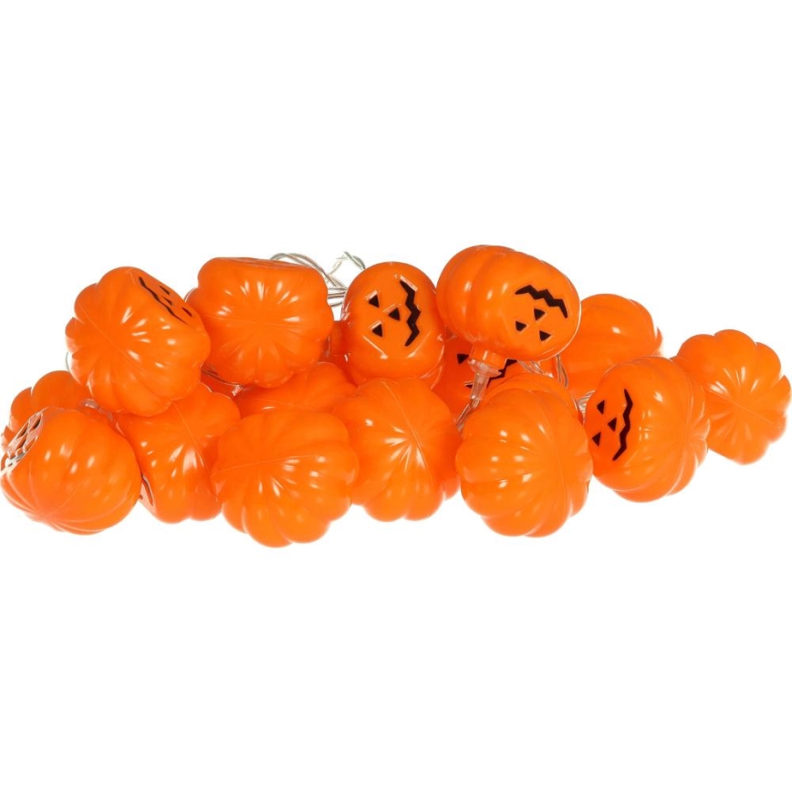 Dekorative LED-Kette HALLOWEEN 20xLED/3xAA/warmweiβ 3,3m Kürbisse