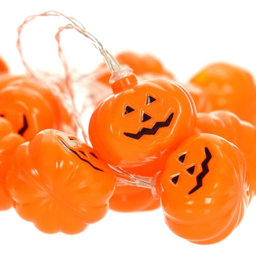 Dekorative LED-Kette HALLOWEEN 20xLED/3xAA/warmweiβ 3,3m Kürbisse