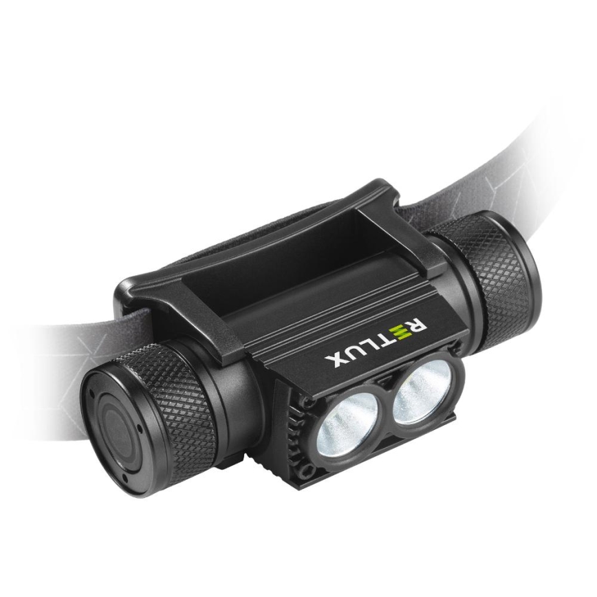 Dimmbare, aufladbare LED-Aluminium-Stirnlampe LED/2600 mAh IP65