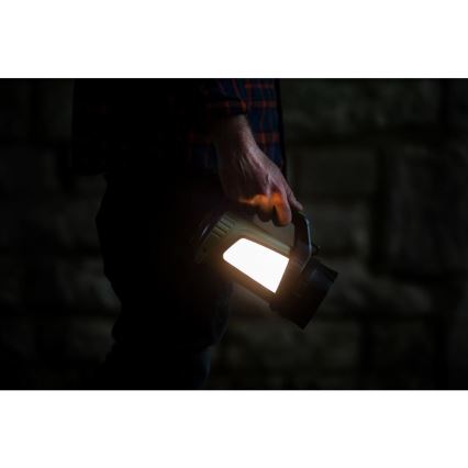 Dimmbare, aufladbare Outdoor-LED-Taschenlampe mit Powerbank LED/21W/4400mAh IP44