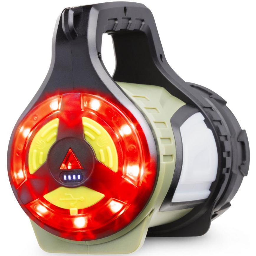 Dimmbare, aufladbare Outdoor-LED-Taschenlampe mit Powerbank LED/21W/4400mAh IP44