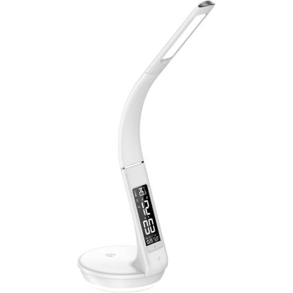 Dimmbare LED-Tischleuchte mit kabelloser Qi-Aufladung 5W und Anzeige LED/6W/230V 3000/4000/6000K weiß