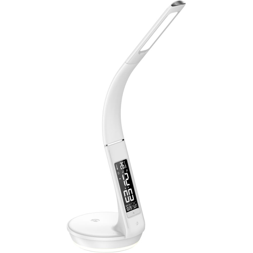 Dimmbare LED-Tischleuchte mit kabelloser Qi-Aufladung 5W und Anzeige LED/6W/230V 3000/4000/6000K weiß
