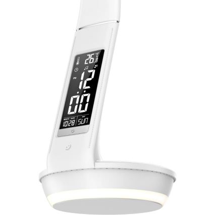 Dimmbare LED-Tischleuchte mit kabelloser Qi-Aufladung 5W und Anzeige LED/6W/230V 3000/4000/6000K weiß