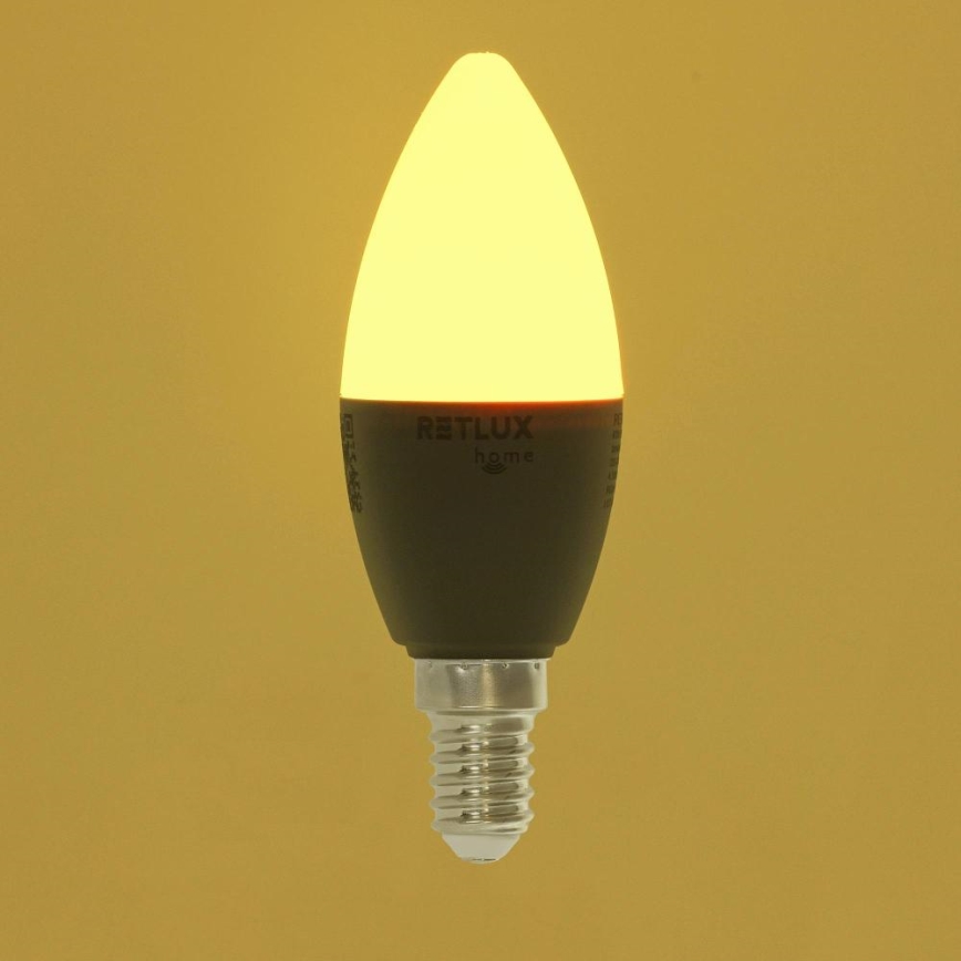 Dimmbare LED-RGBW-Lampe C37 E14/4,5W/230V 2700-6500K Wi-Fi Tuya