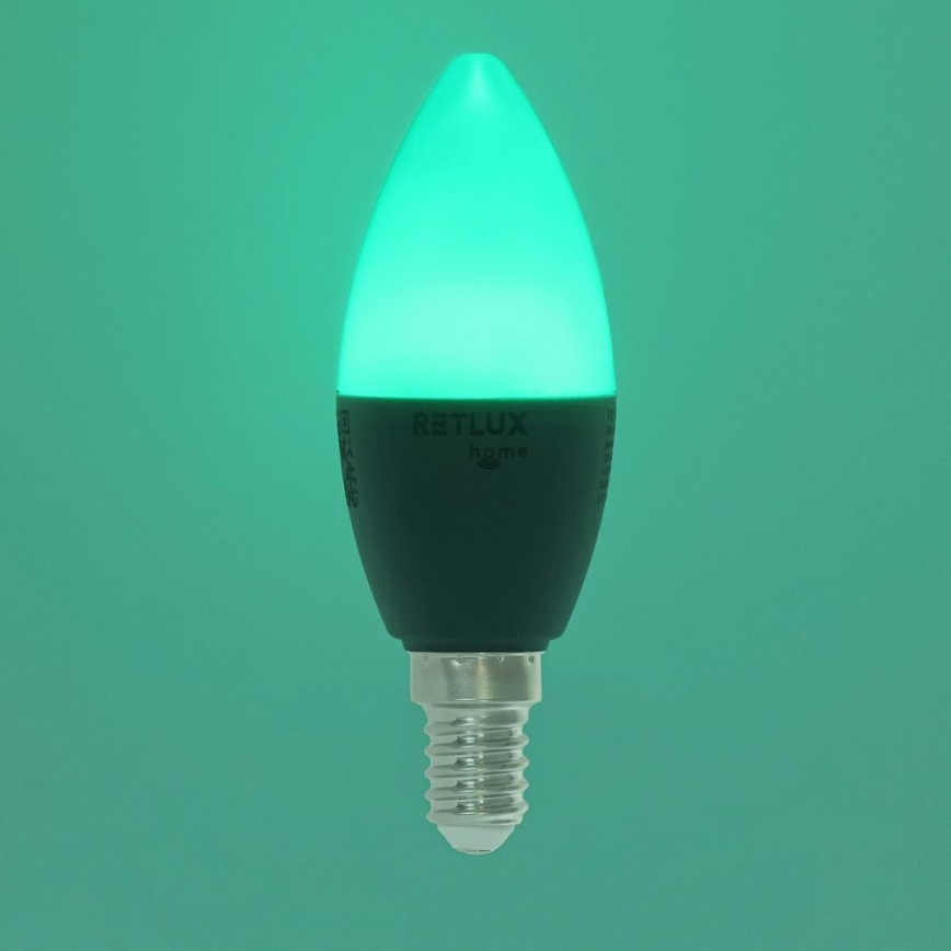 Dimmbare LED-RGBW-Lampe C37 E14/4,5W/230V 2700-6500K Wi-Fi Tuya