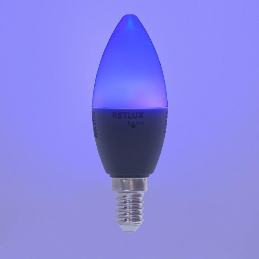 Dimmbare LED-RGBW-Lampe C37 E14/4,5W/230V 2700-6500K Wi-Fi Tuya