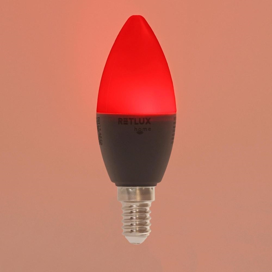 Dimmbare LED-RGBW-Lampe C37 E14/4,5W/230V 2700-6500K Wi-Fi Tuya