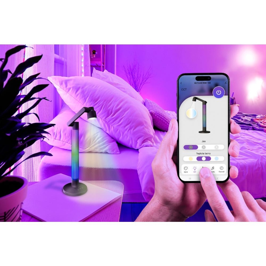 Dimmbare LED-RGBW-Tischleuchte LED/10W/5V 2700-6000K Wi-Fi Tuya + Fernbedienung