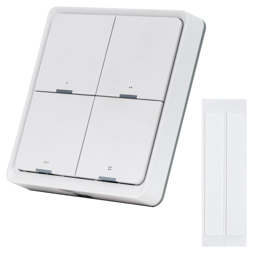 Intelligenter 4-Tasten-Schalter 1xCR2430 weiß