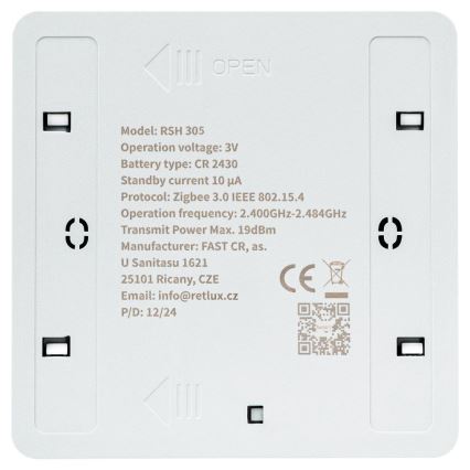 Intelligenter 4-Tasten-Schalter 1xCR2430 weiß