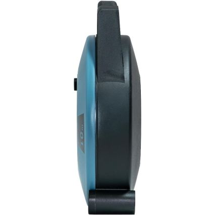 Retlux - Kabeltrommel mit 3-fach-Steckdose, Typ E, 10 m, blau/schwarz