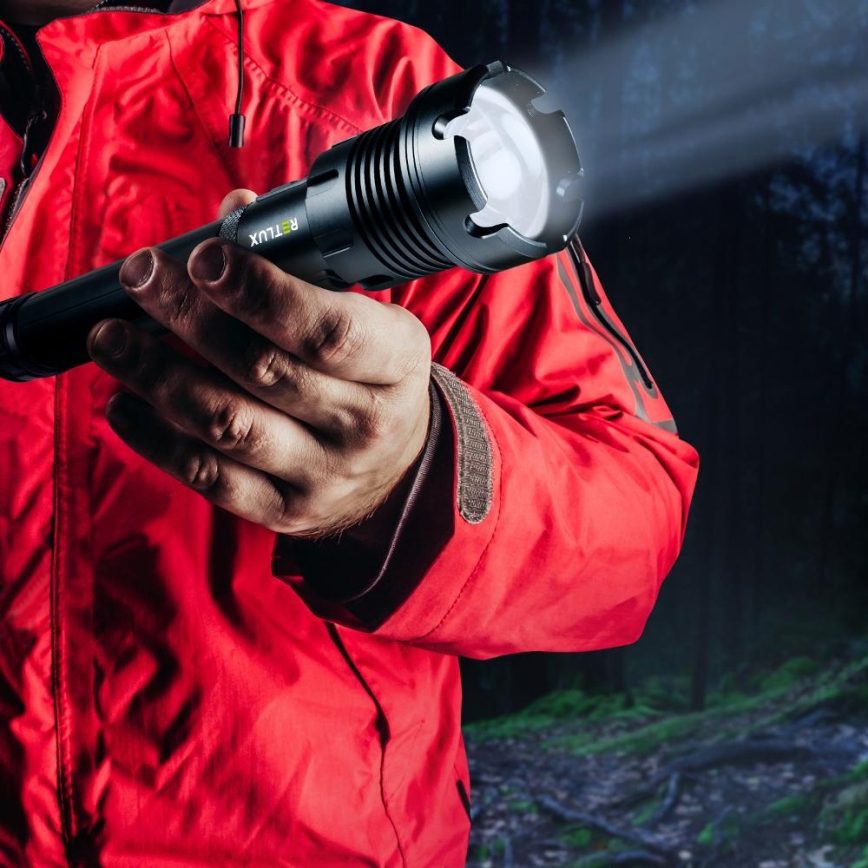 LED wiederaufladbare Aluminium-Taschenlampe mit Powerbank-Funktion LED/4400 mAh 2200 lm IP44