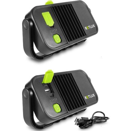 LED-Arbeitsleuchte mit Powerbank-Funktion, 4400 mAh, IP44, gelb/schwarz