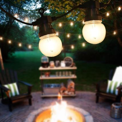 LED-Außen-Dekor-Lichterkette GIRLANDA G45 10xE27/230V 8m IP44 warmweiß