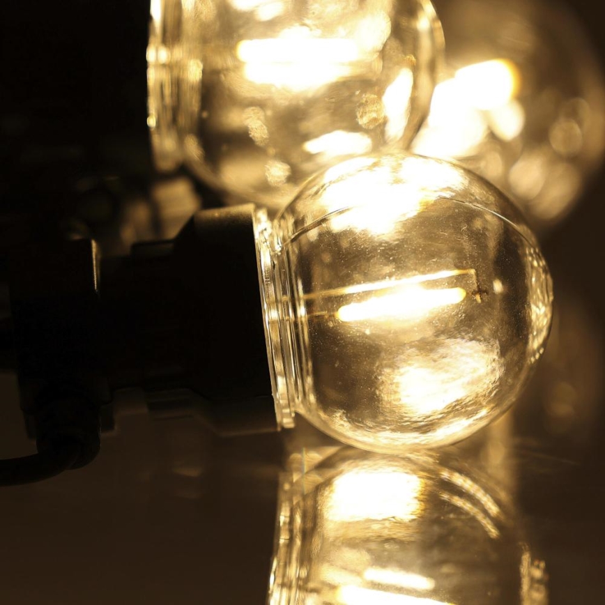 LED-Außen-Dekor-Lichterkette GIRLANDA G45 10xE27/230V 8m IP44 warmweiß