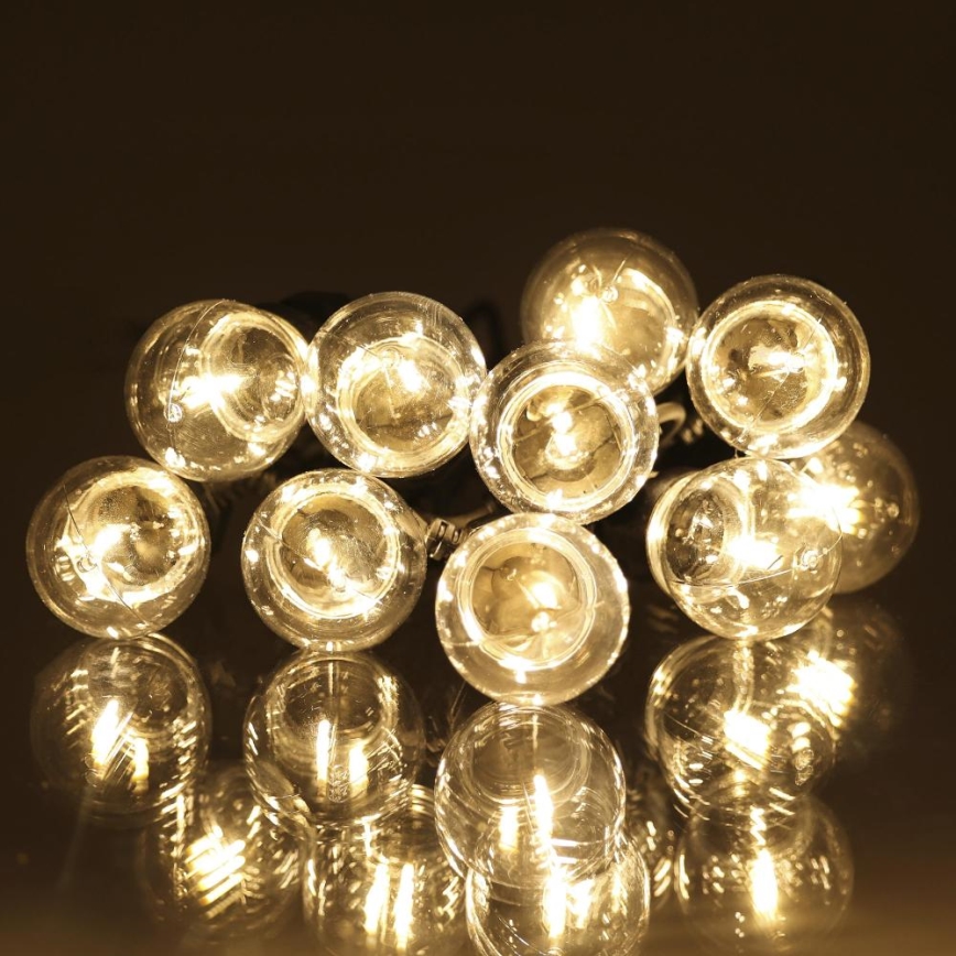 LED-Außen-Dekor-Lichterkette GIRLANDA G45 10xE27/230V 8m IP44 warmweiß