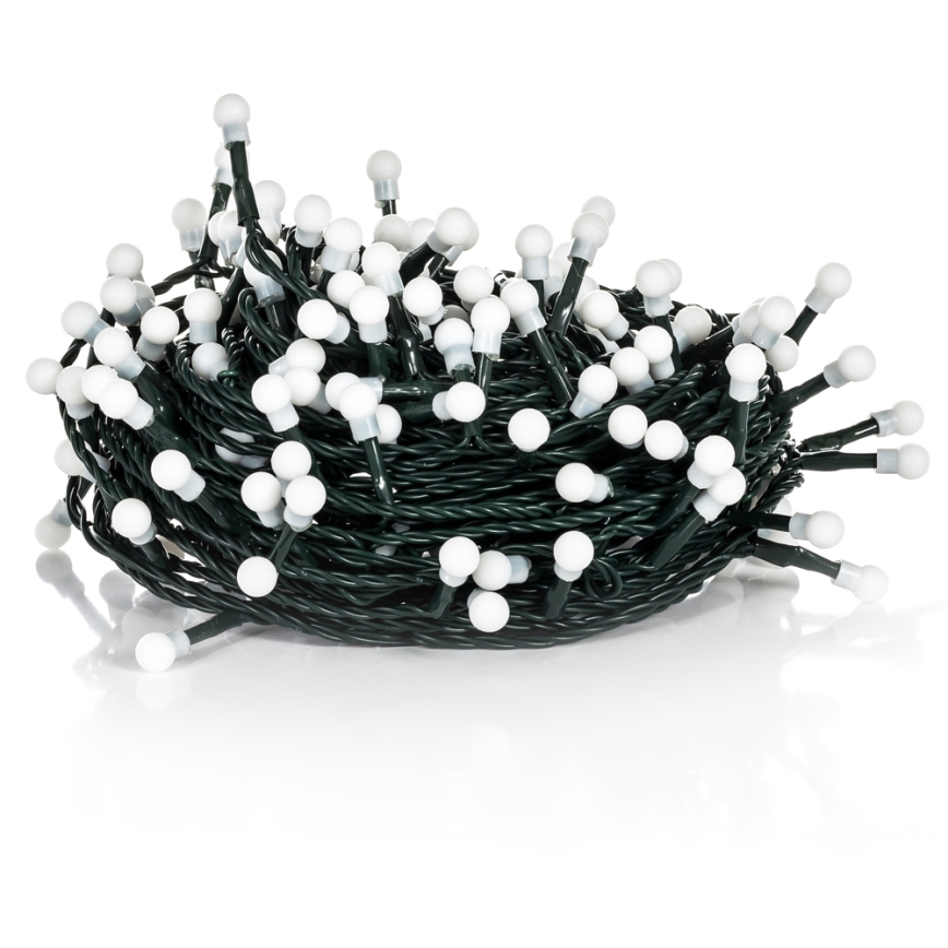 LED-Außen-Lichterkette 100 LEDs / 8 Funktionen 15 m IP44 warmweiß