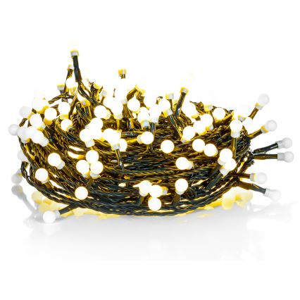 LED-Außen-Lichterkette 100 LEDs / 8 Funktionen 15 m IP44 warmweiß