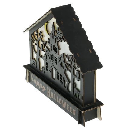 LED-Dekoration HALLOWEEN LED/2xAA/mehrfarbig gruseliges Haus