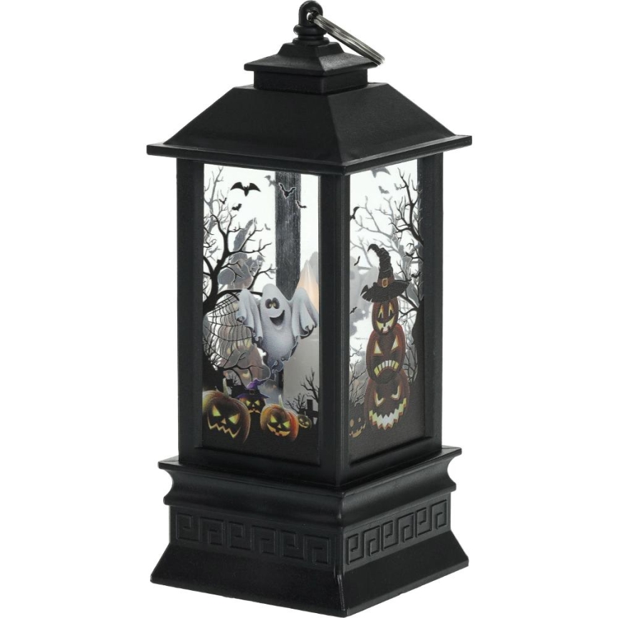 LED-Dekoration HALLOWEEN LED/3xAAA/warmweiβ Laterne mit Kürbissen