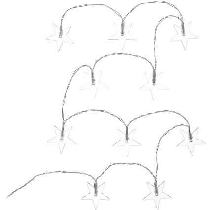 LED-Lichterkette 10xLED/2xAA 1,8m kaltweiß