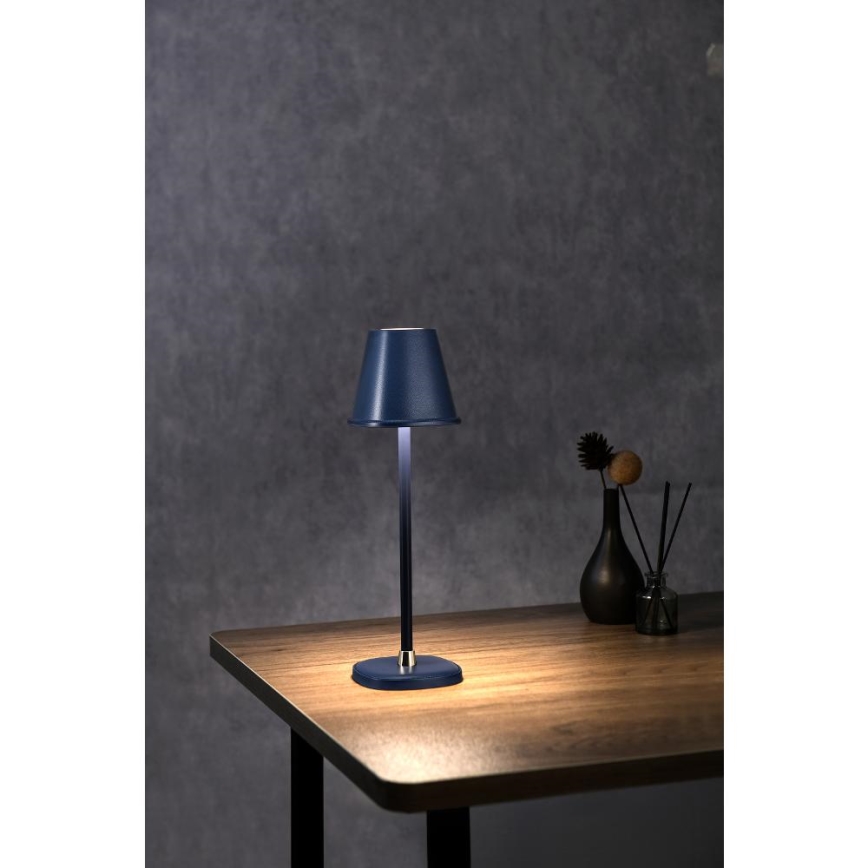 LED Dimmbares wiederaufladbares Tischlicht LED/3W/1800 mAh Dunkelblau
